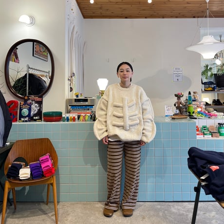 MacMahon Knitting Mills / Crew Neck Knit-3D BONE