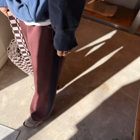 PHEENY / Georgette Kersey Side-stripe Flare Pants