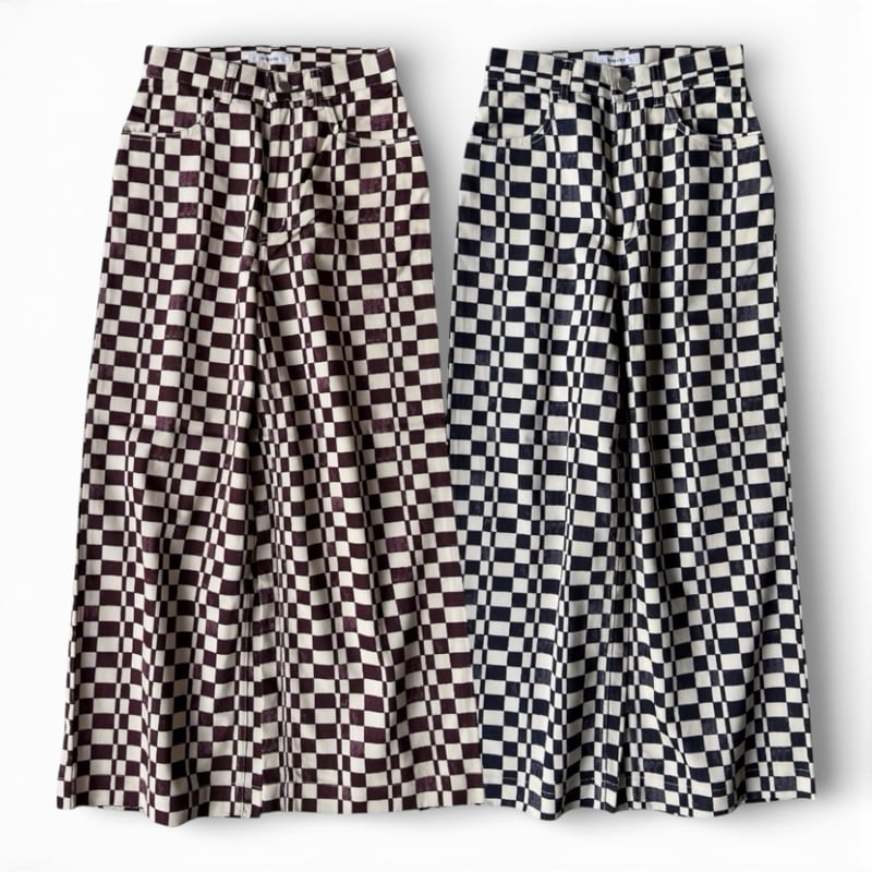 PHEENY / Checkered High Waist Wide Pants | FLUTTER