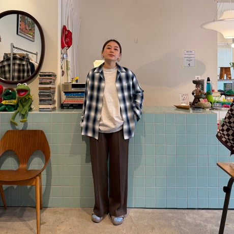 PHEENY / Rayon Ombre Check L/S Shirt