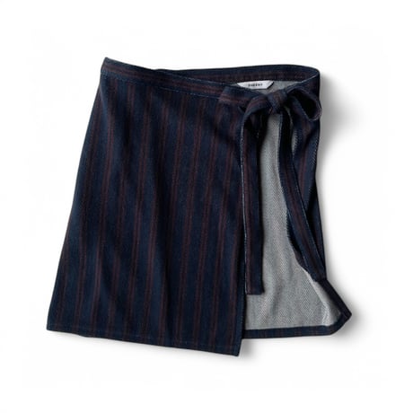 PHEENY / Cotton inray stripe pants with apron