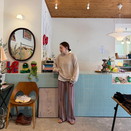 PHEENY / Pile Border Relaxed Wide Pnats