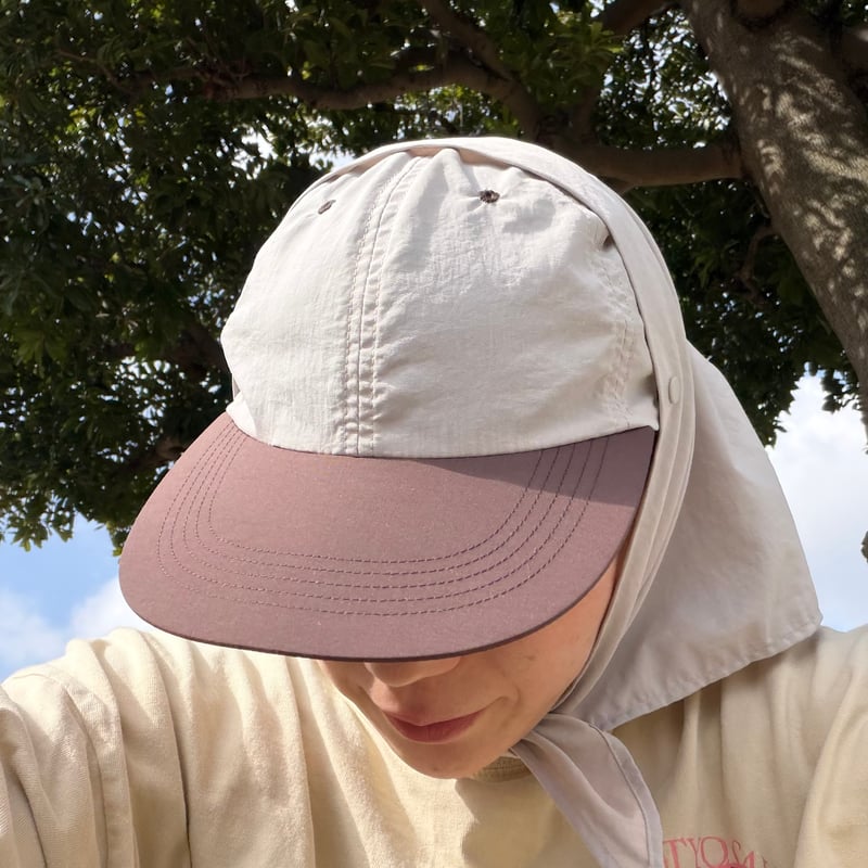 PHEENY×FLUTTER / Nylon taffeta cap with scarf 2