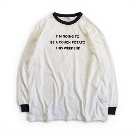 PHEENY / Flocked Vintage Jersey L/S Ringer Tee
