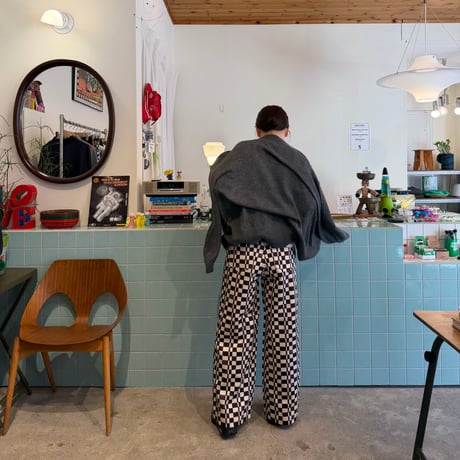 PHEENY / Checkered High Waist Wide Pants