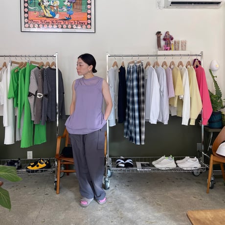 PHEENY / Cotton nylon sheer N/S ensemble