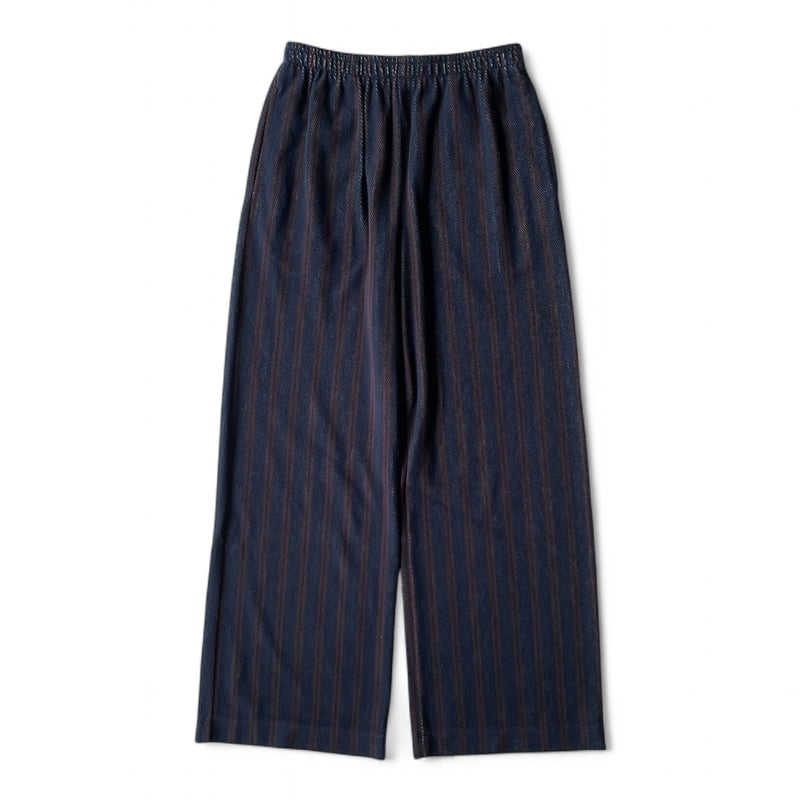PHEENY / Cotton inray stripe pants with apron |