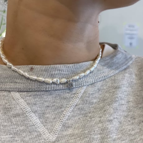 FLUTTER / Pearl＆Karen Silver choker