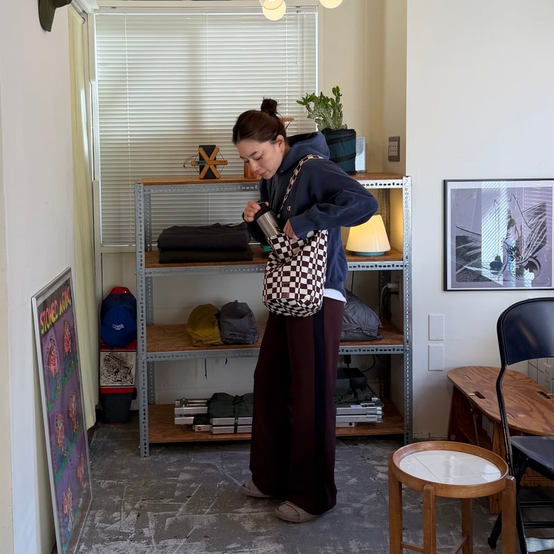 PHEENY / Checkered Bucket Tote Bag | FLUTTER