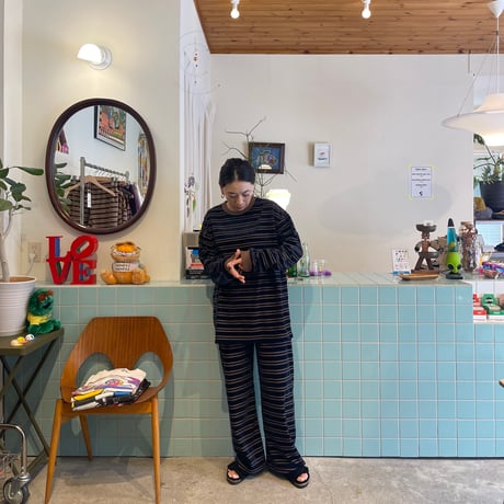 PHEENY / Velvet border wide pants