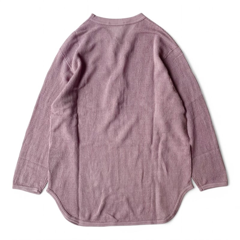 PHEENY Basket mesh L/S メッシュトップス長袖 PHEENY/BASKET MESH LACE UP L/S(LAVENDER)