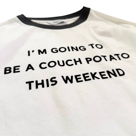 PHEENY / Flocked Vintage Jersey L/S Ringer Tee
