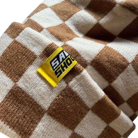 SAVE SHOCK /  CHECKER BOARD BEANIE