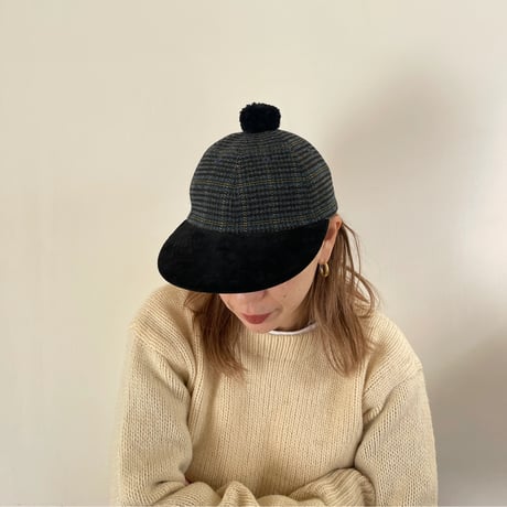 FLUTTER / 2WAY PONPON CAP Glen Check