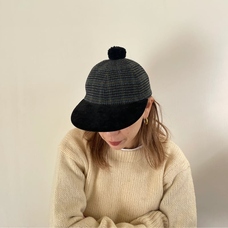 FLUTTER / 2WAY PONPON CAP Glen Check | FLUTTER