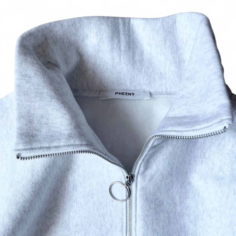 PHEENY / Athletic fleece half zip P/O short | F