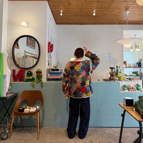 MacMahon Knitting Mills / Mix Flower Cardigan