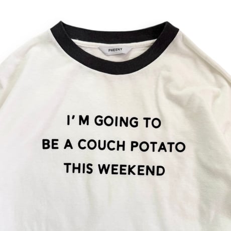 PHEENY / Flocked Vintage Jersey L/S Ringer Tee