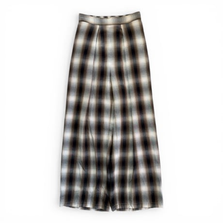 PHEENY / Rayon ombre check gathered pant