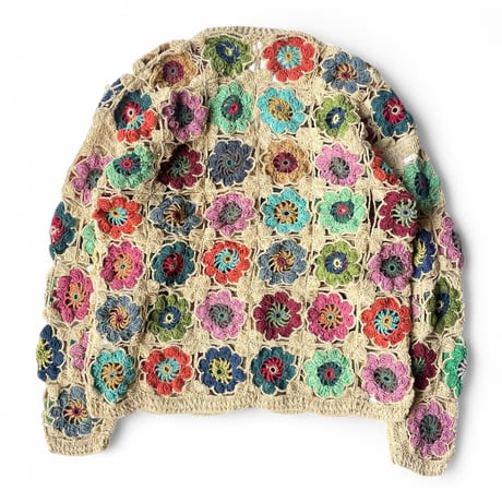 MacMahon Knitting Mills / Crochet Flower Cardigan