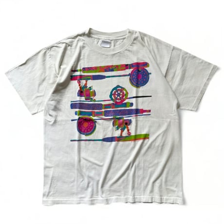 VINTAGE / ANDREW CARSON "fishing rod" T-SHIRT 90’s
