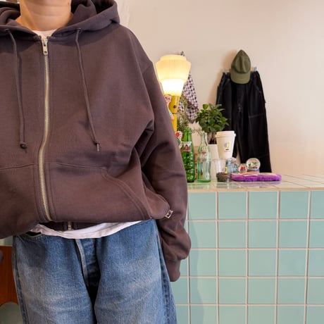TRIBE WEAR / Basic Zip Up Hoodie CHARCOAL