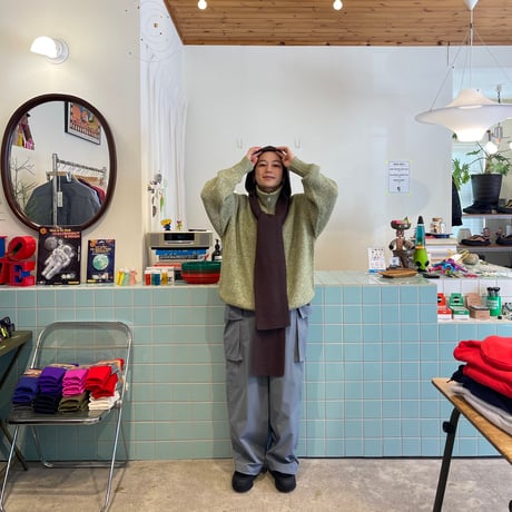 COMFORTABLE REASON / Waffle Hood Scarf