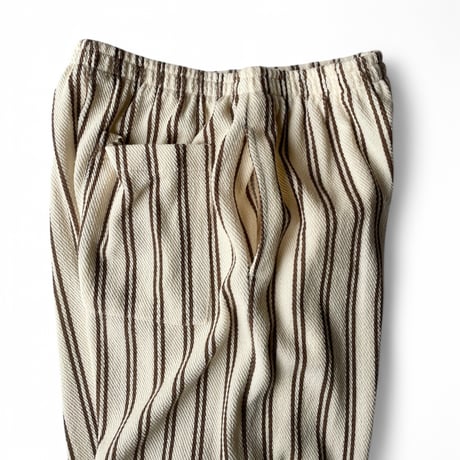 PHEENY / Cotton inray stripe pants with apron