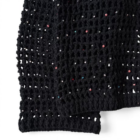 MacMahon Knitting Mills / Beaded Mesh Cardigan