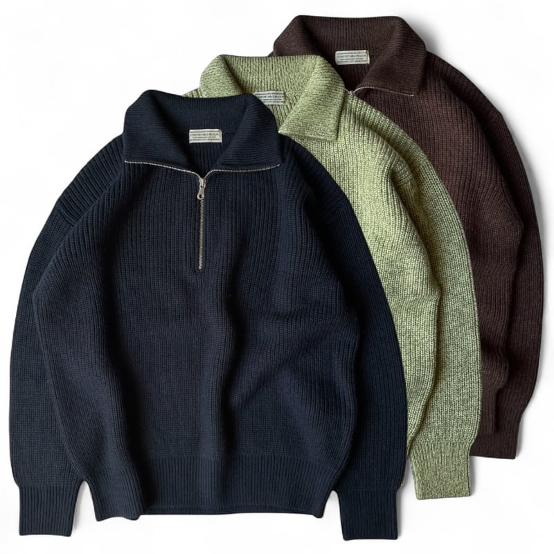 COMFORTABLE REASON / Harf Zip Knit | FLUTTER