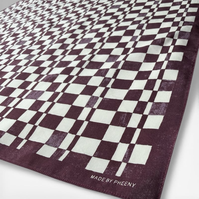 PHEENY / Cotton Silk Checkered Scarf | FLUTTER