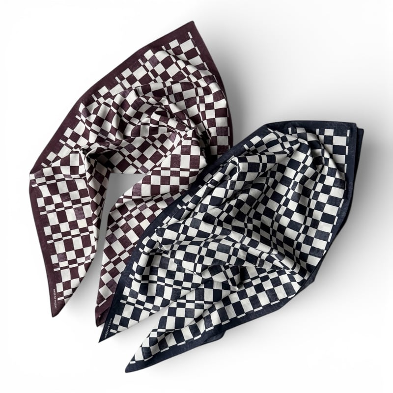 小物 pheeny 26ss Cotton Silk Checkered Scarf Cotton Silk Checkered Scarf-コットンシルクチェッカードスカーフ