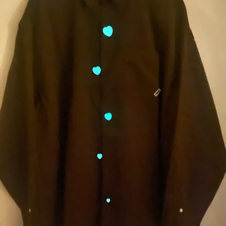 PHINGERIN / FLOATING HEART CORD SHIRT