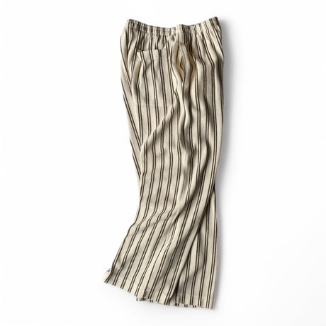 PHEENY / Cotton inray stripe pants with apron
