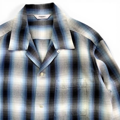 PHEENY / Rayon Ombre Check L/S Shirt