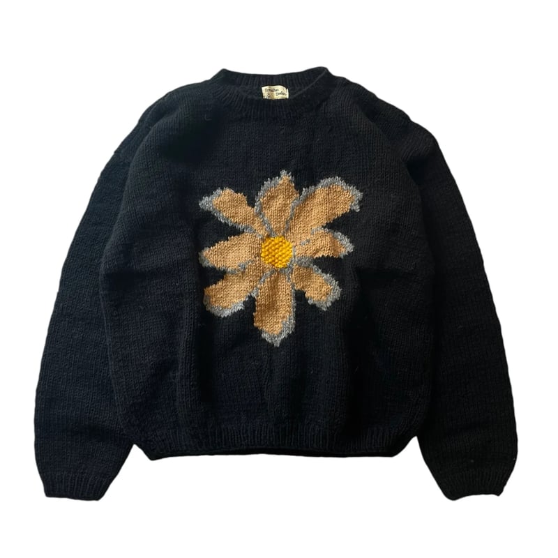 MacMahon Knitting Mills / Crew Neck Knit-Flower MacMahon Knitting Mills / Crew Neck Knit-Flower