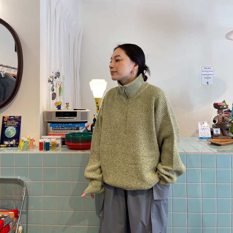 トップス Comfortable reason half zip knit COMFORTABLE REASON / HALF ZIP KNIT / NAVY | Sop