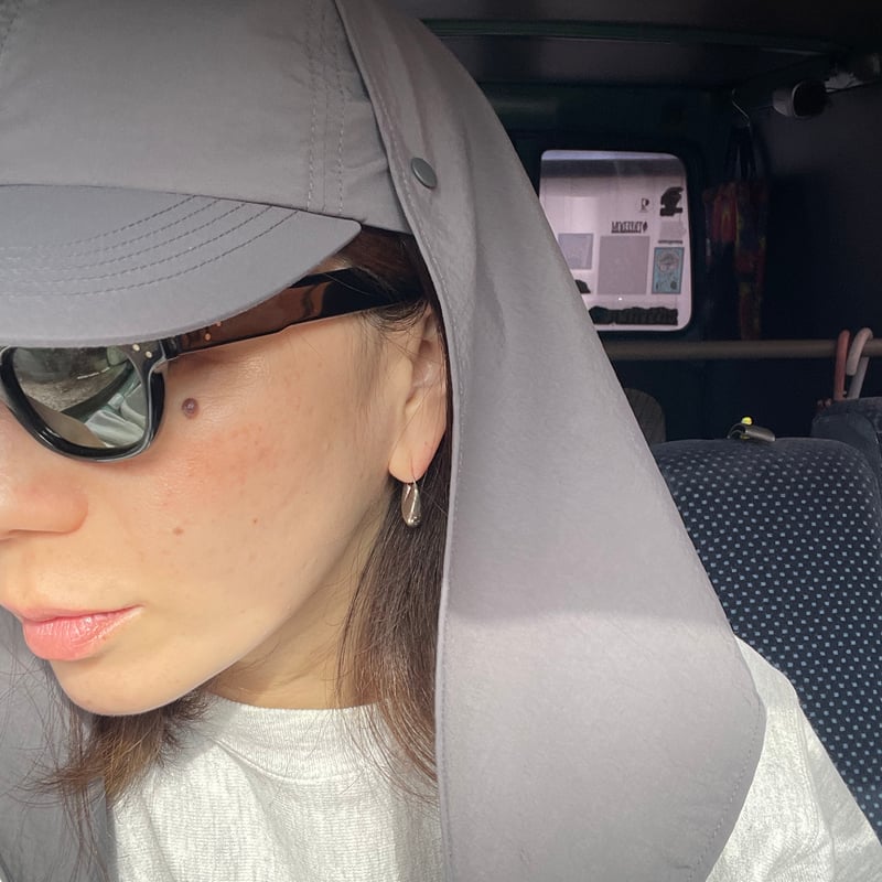 帽子 pheeny Nylon Taffeta Cap with Scarf ECRU PHEENY/NYLON TAFFETA CAP WITH SCARF