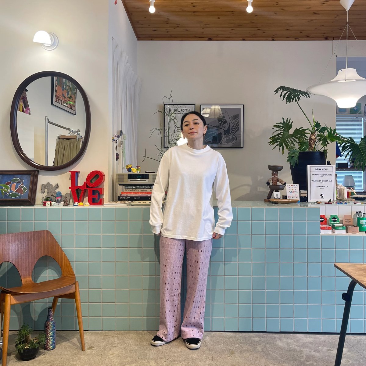 パンツ PHEENY Hole russell wide pants PHEENY/HOLE RUSSELL WIDE PANTS(YELLOW)