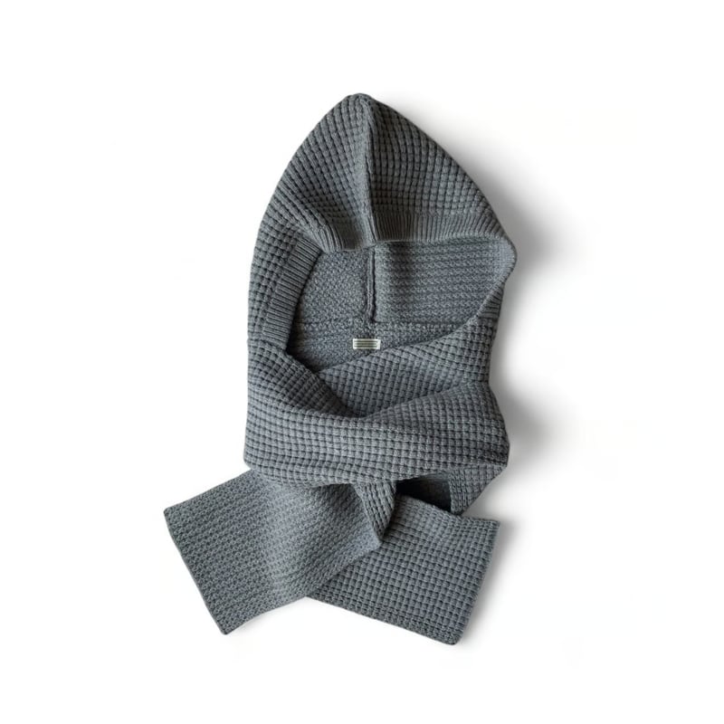 COMFORTABLE REASON / Waffle Hood Scarf | FLUTTER