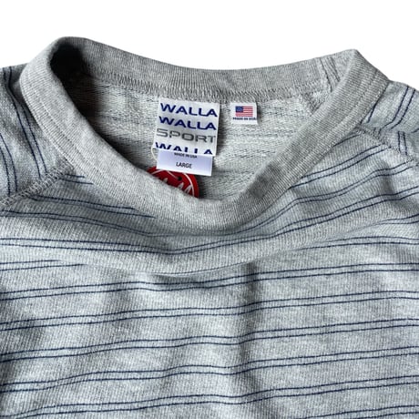 WALLA WALLA SPORT / U.S. MADE STRIPE LT TERRY CREW
