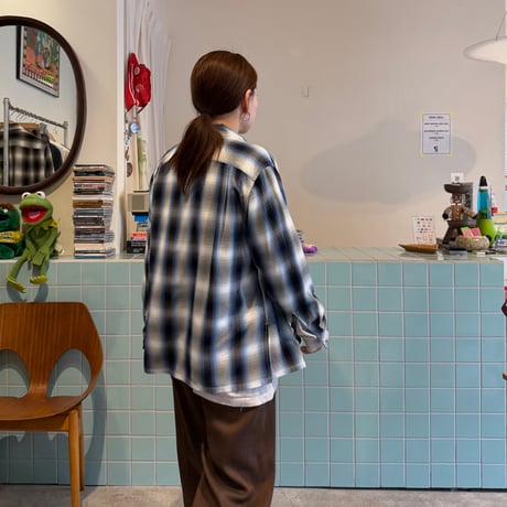 PHEENY / Rayon Ombre Check L/S Shirt