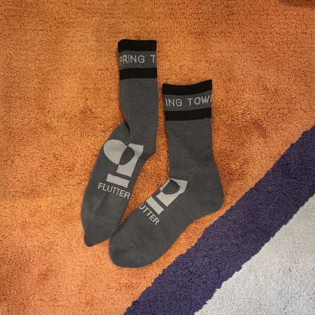 FLUTTER / FRONT MARK CREW SOCKS