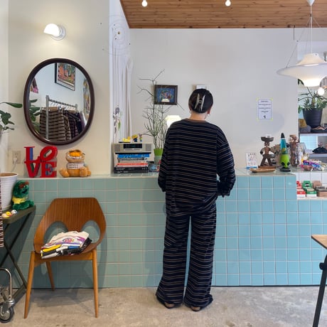 PHEENY / Velvet border wide pants