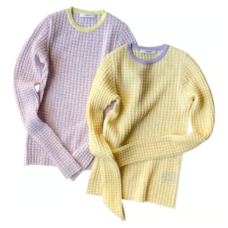 PHEENY / Check Jacquard Knit L/S