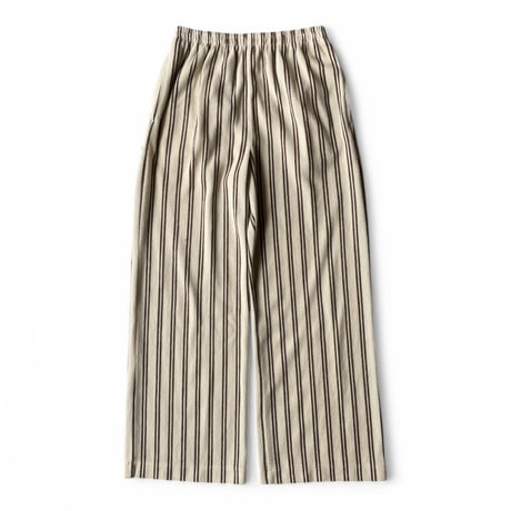 PHEENY / Cotton inray stripe pants with apron