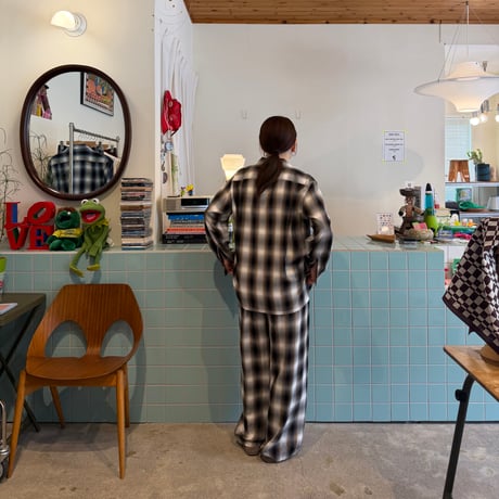 PHEENY / Rayon ombre check gathered pant