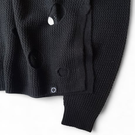 PHINGERIN / HOLE KNIT ZIP HOODIE