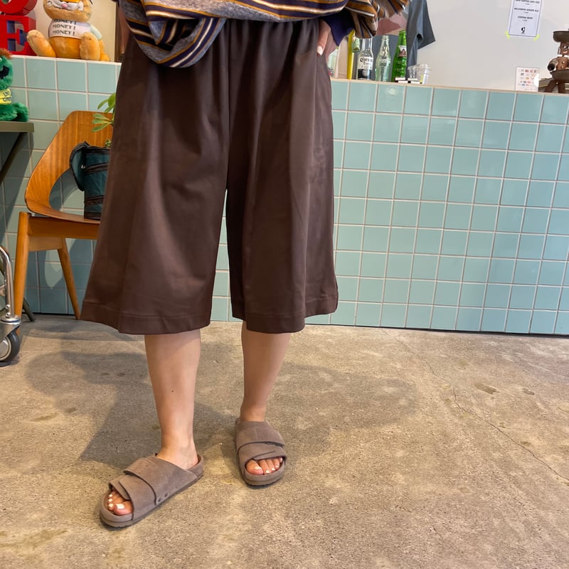 パンツ PHEENY 25AW Fine suede wide half pants PHEENY / Fine suede wide half pants | FLUTTER