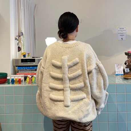 MacMahon Knitting Mills / Crew Neck Knit-3D BONE